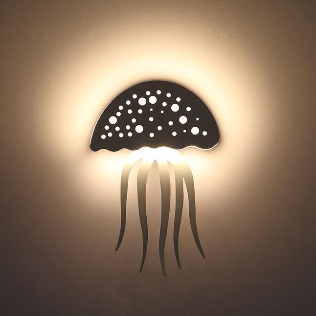 Modern creative 1-Light LED Jellyfish Wall Light