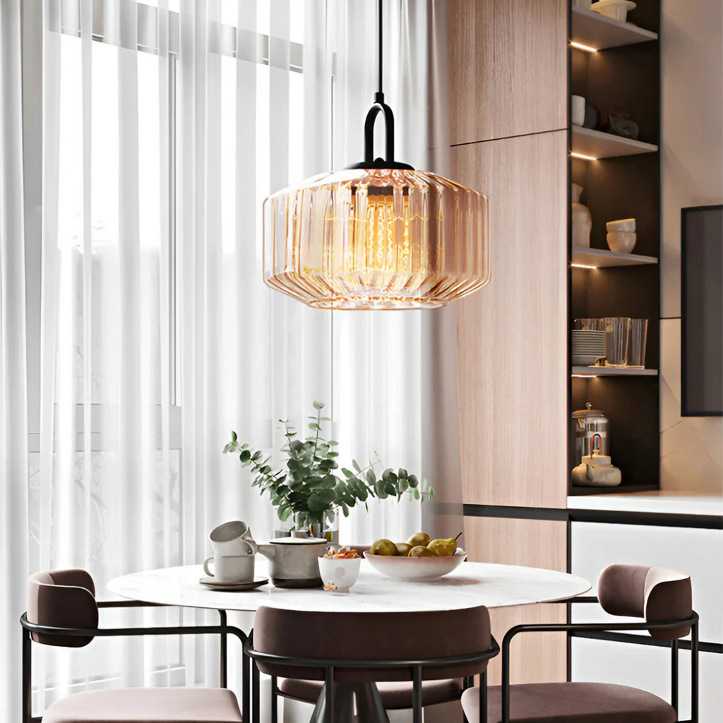 Retro Colored Glass Pendant Lamp