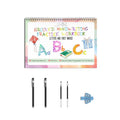 Reusable ribbed handwriting workbooks