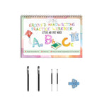 Reusable ribbed handwriting workbooks