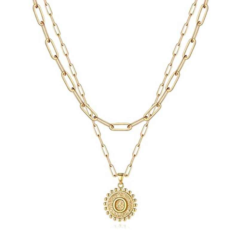Golden Initial Necklaces for Women