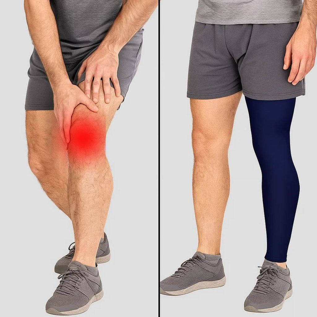 FlexiRelief | Full Leg Compression Sleeve – Knee Support – Graduated Pressure – Pain Relief – Recovery – Swelling Reduction