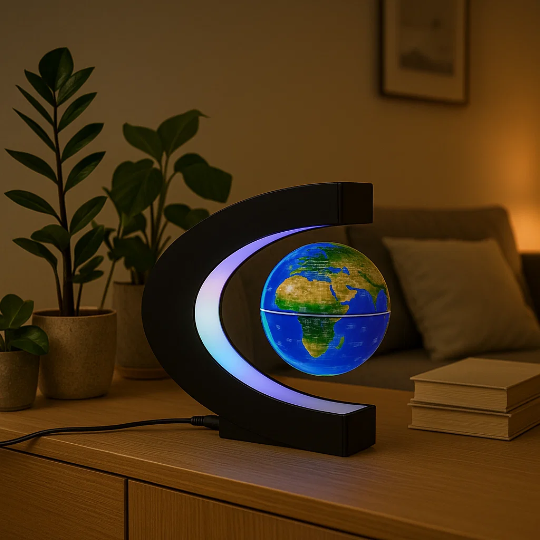 AstroGlobe LED World Globe – Floating Globe Lamp with Magnetic Suspension