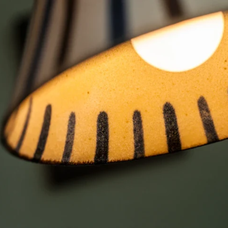 Retro Japanese Pendant Light Made of Ceramic
