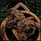 Nordic runic wood wall decoration