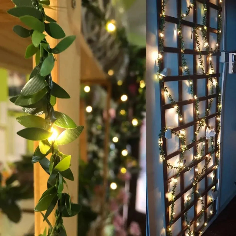 LED string lights with ivy vines – Decorative string lights for indoor and outdoor use