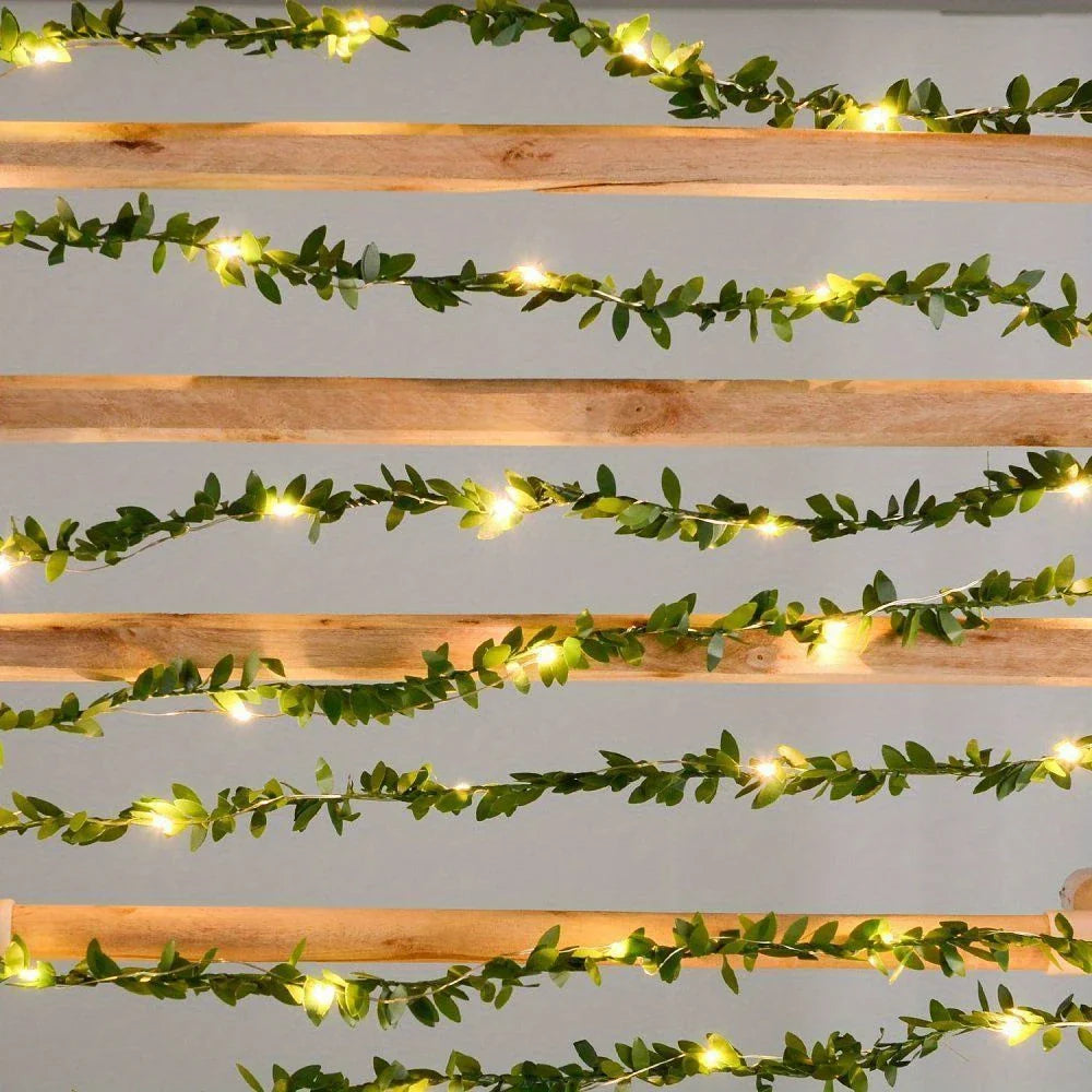 LED string lights with ivy vines – Decorative string lights for indoor and outdoor use