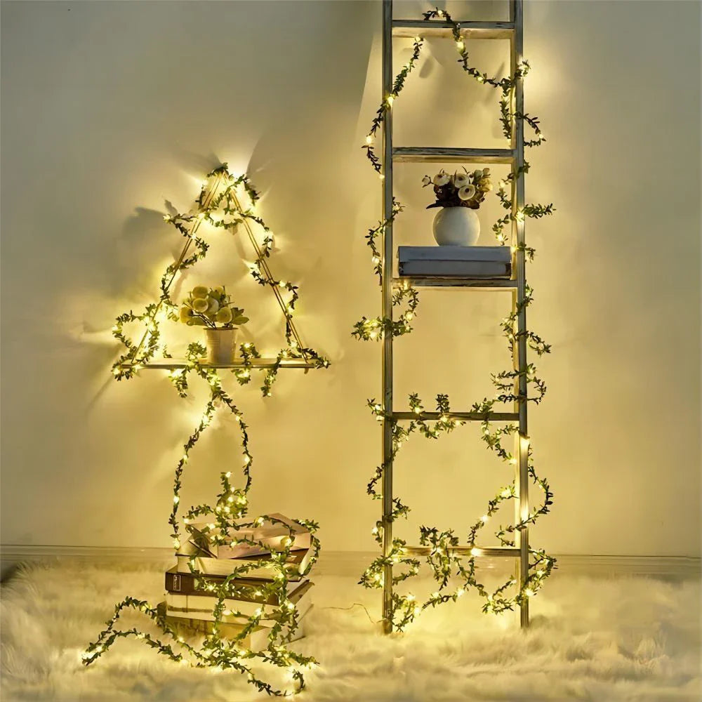 LED string lights with ivy vines – Decorative string lights for indoor and outdoor use
