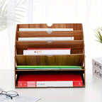 Wooden Desk Organizer with 5 Layers – Fan Design MDF