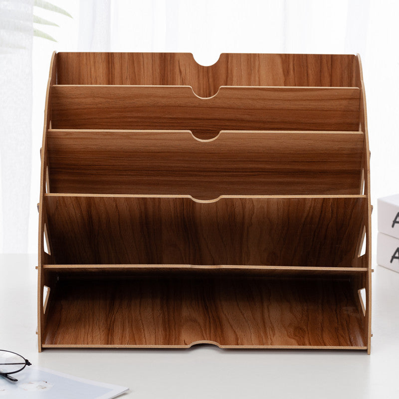 Wooden Desk Organizer with 5 Layers – Fan Design MDF