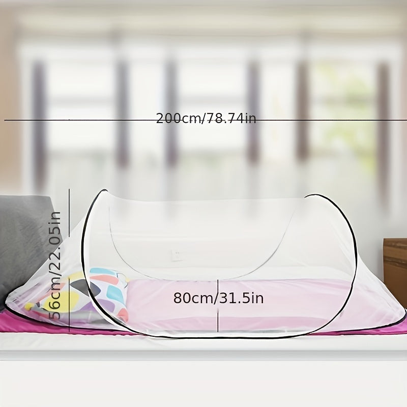 InsectoGuard Solo Mosquito Net | Ultralight & Foldable | With Zipper | 200×80×56 cm | For 1 Person