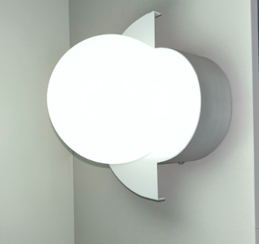 Glass Globe Wall Light with Colourful Base