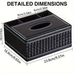 Chic Organizer - Luxury Faux Leather Storage Box with 4 Compartments