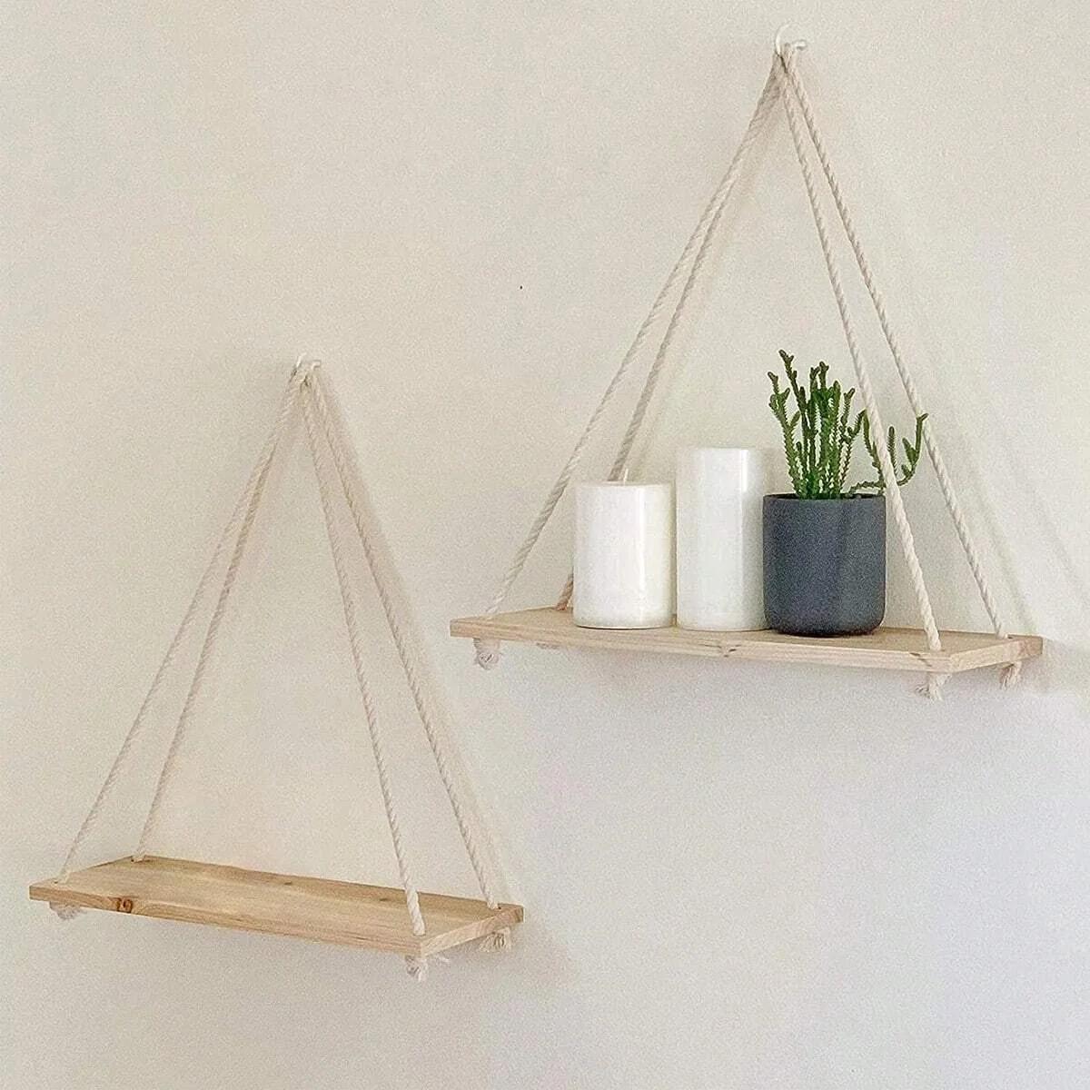 DecoShelf - Elegant Floating Shelf with Adjustable Rope
