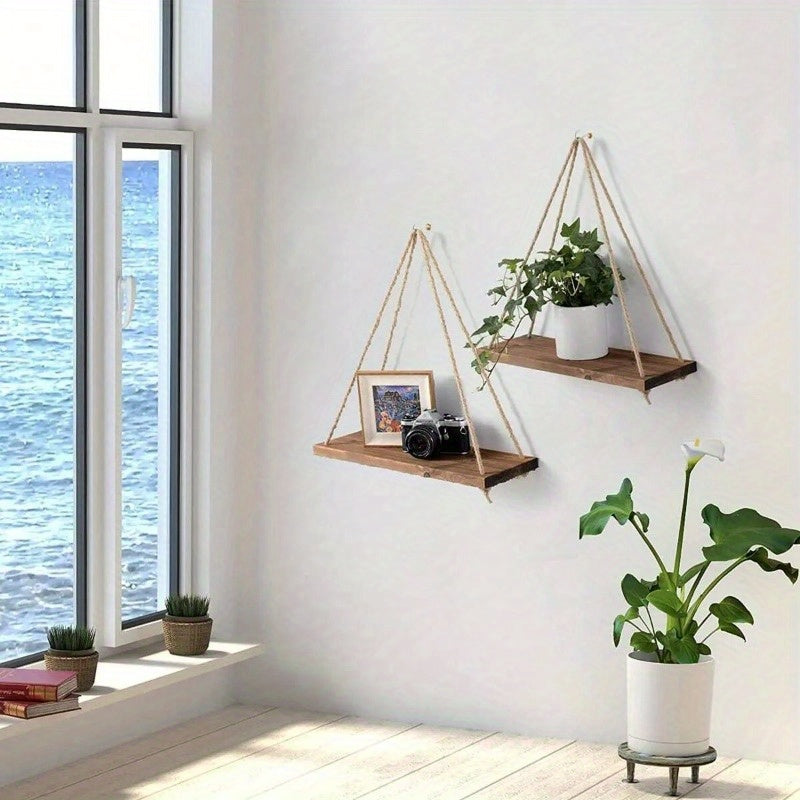 DecoShelf - Elegant Floating Shelf with Adjustable Rope