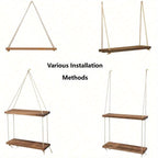 DecoShelf - Elegant Floating Shelf with Adjustable Rope