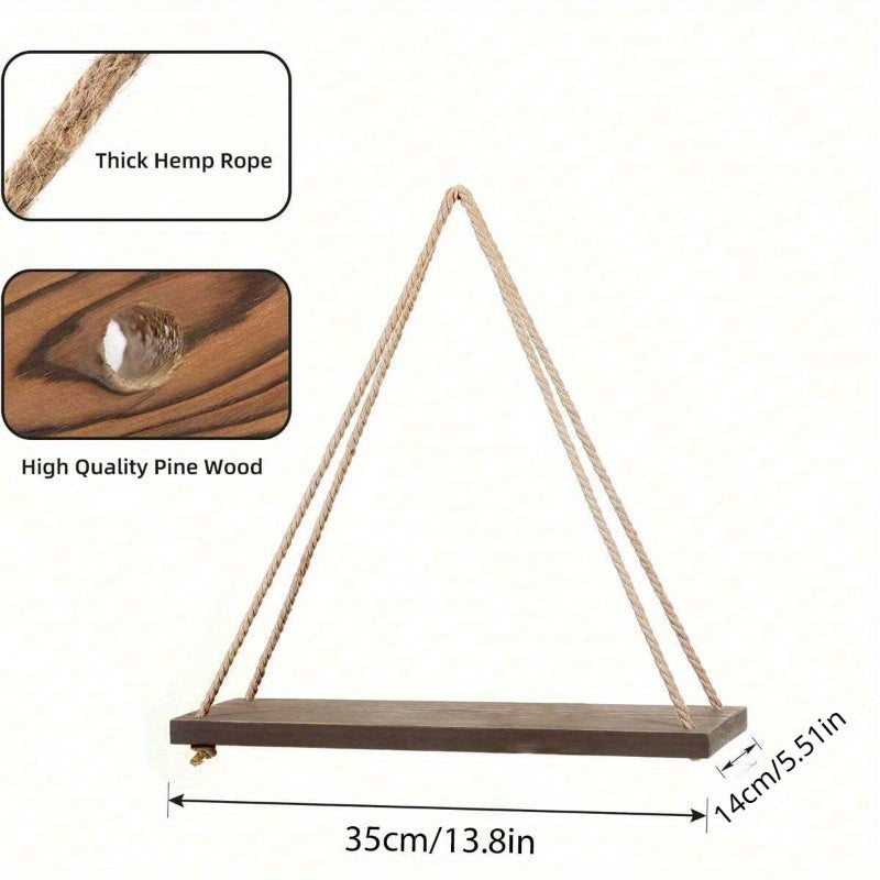 DecoShelf - Elegant Floating Shelf with Adjustable Rope