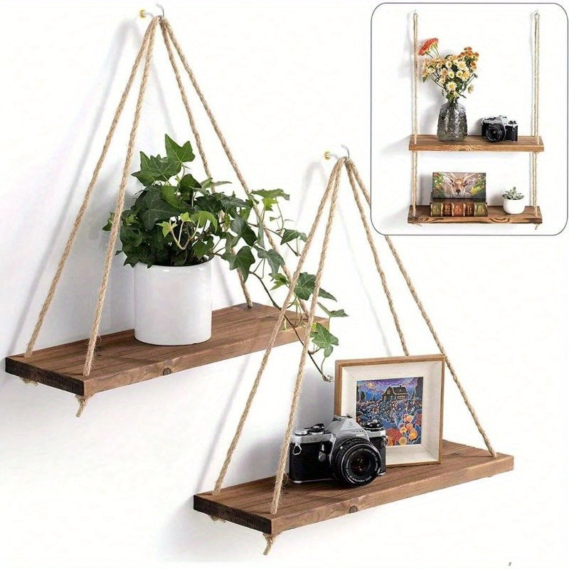 DecoShelf - Elegant Floating Shelf with Adjustable Rope