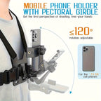 Adjustable Hands-Free Chest Strap for Comfortable Filming and Photography – Secure Phone Holder for Smartphones and Action Cameras
