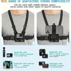 Adjustable Hands-Free Chest Strap for Comfortable Filming and Photography – Secure Phone Holder for Smartphones and Action Cameras