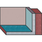 Novelty Living Room Irregular Rug Colorful Color Block Cube Print Rug Polyester Stain Resistant Rug