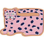 Stylish children's irregular rug in pink and brown animal tiger lion pattern rug polyester washable rug for the children's room