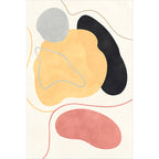 Beige Abstract Carpet Polyester Modern Carpet Nonslip Background Pet-Friendly Area Rug for Living Room