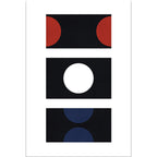 Black and Red Abstract Area Rug Polyester Modern Rug Washable Pet Friendly Carpet for Living Room