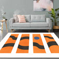 Contemporary Abstract Area Rug Multicolor Polyester Washable Dog and Cat Friendly Carpet for Living Room