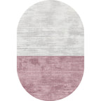 Novelty Living Room Carpet in Pink and Blue Color Block Print Carpet Polyester Stain Resistant Area Rug