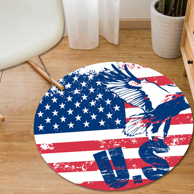 Modern rug for the living room in black and orange graphics national flag print rug polyester pet-friendly area rug