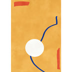 Novelty Abstract Rug Pink and Yellow Polyester Rug Non-Slip Backing Pet-Friendly Rug for the Living Room
