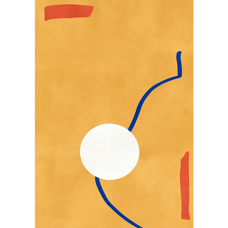 Novelty Abstract Rug Pink and Yellow Polyester Rug Non-Slip Backing Pet-Friendly Rug for the Living Room