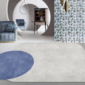 Novelty Living Room Irregular Carpet in Gray and Pink Color Block Circle Rectangle Print Carpet Polyester Non-Slip Carpet