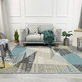 Multicolored geometric patterned rug Polyester Easy rug Washable pet-friendly rug Rug for the living room