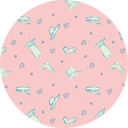 Pink and Purple Children's Carpet Polyester Diamond and Sock Pattern Carpet Pet Friendly Washable Non-Slip Back Rug for Decoration