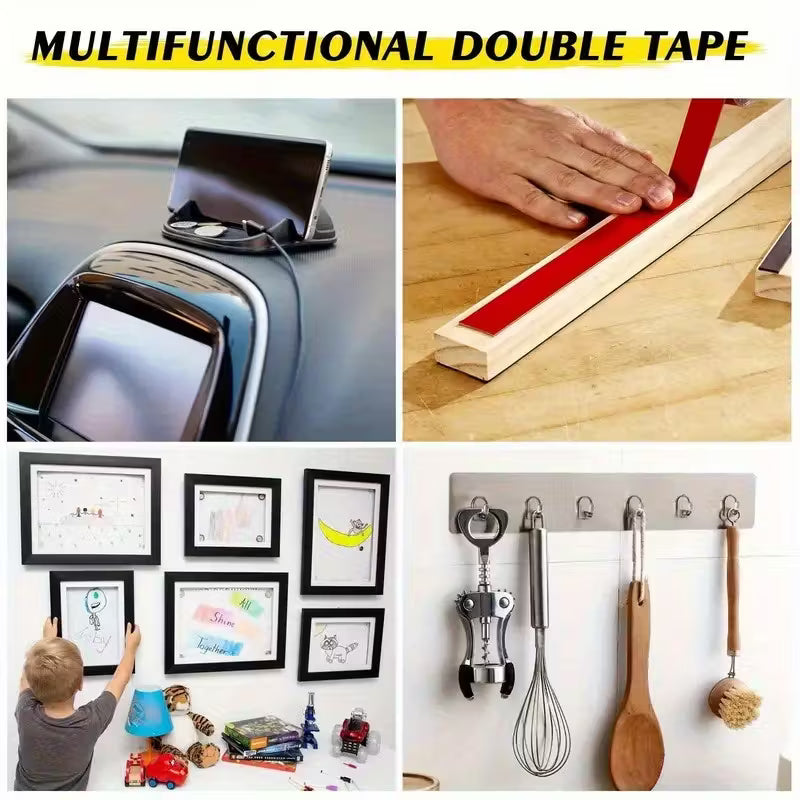 Heavy-duty double-sided waterproof tape 16mm x 196.85in – Strong, residue-free adhesive for home & car