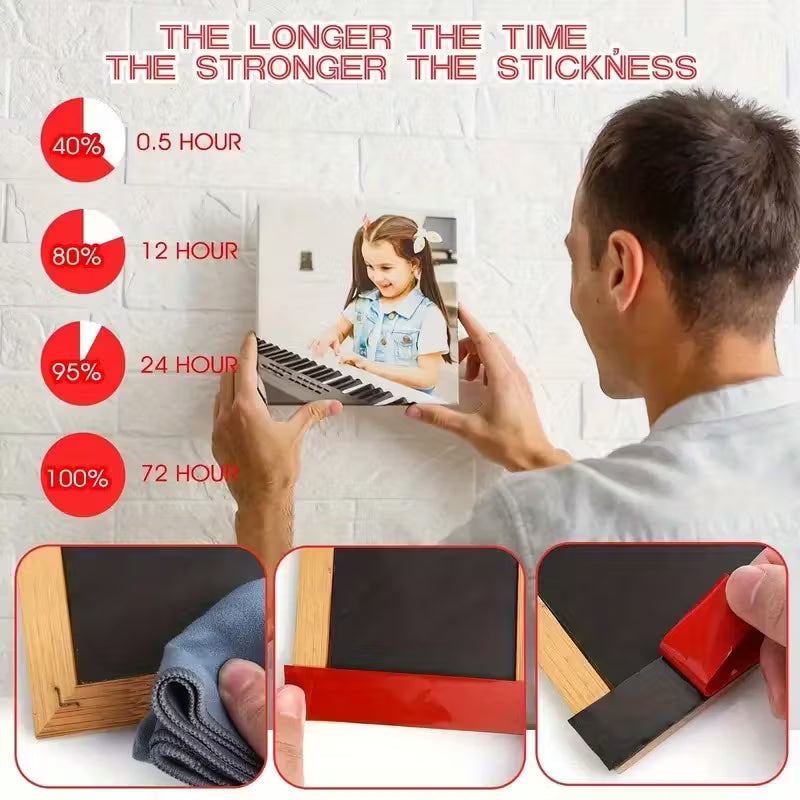 Heavy-duty double-sided waterproof tape 16mm x 196.85in – Strong, residue-free adhesive for home & car
