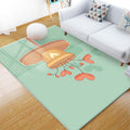 Unusual heart pattern rug green children's rug polyester pet friendly washable non-slip back rug for the children's room
