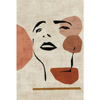 Contemporary Figure Pattern Carpet Multicolor Polyester Carpet Washable Pet Friendly Area Rug for Bedroom