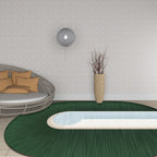 Green Bedroom Carpet New Arrival Color Block Pattern Carpet Polyester Pet-Friendly Washable Carpet