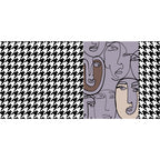 Pink Houndstooth Pattern Carpet Polyester Modernist Carpet Pet-Friendly Non-Slip Back Carpet for Living Room
