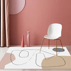 Stylish Multicolor Contemporary Area Rug Polyester Figurative Pattern Rug Non-Slip Back Animal-Friendly Area Rug for Living Room