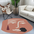 Stylish Modern Carpet Red Character Pattern Carpet Non-Slip Backing Pet-Friendly Area Rug for Living Room