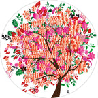 Unique Flower Pattern Carpet Pink and Orange Child's Carpet Polyester Pet Friendly Washable Non-Slip Back Carpet for the Children's Room