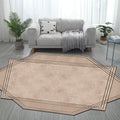 Brown Bedroom Carpet New Single-Colored Area Rug Polyester Pet-Friendly Non-Slip Rug