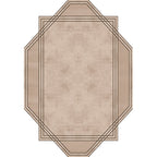Brown Bedroom Carpet New Single-Colored Area Rug Polyester Pet-Friendly Non-Slip Rug