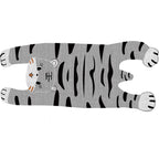 Gray and Yellow Irregular Carpet Children's Room Animal Tiger Pattern Rug Polyester Pet Friendly Carpet