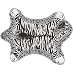 Unique Kids Irregular Carpet in Yellow and Grey Animal Zebra Pattern Carpet Polyester Washable Carpet for Children's Room