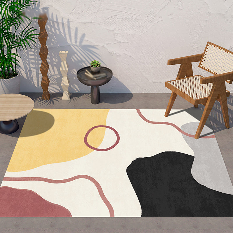 Simple Norwegian Carpet Multifunctional Abstract Carpet Washable Pet-Friendly Area Rug for Living Room